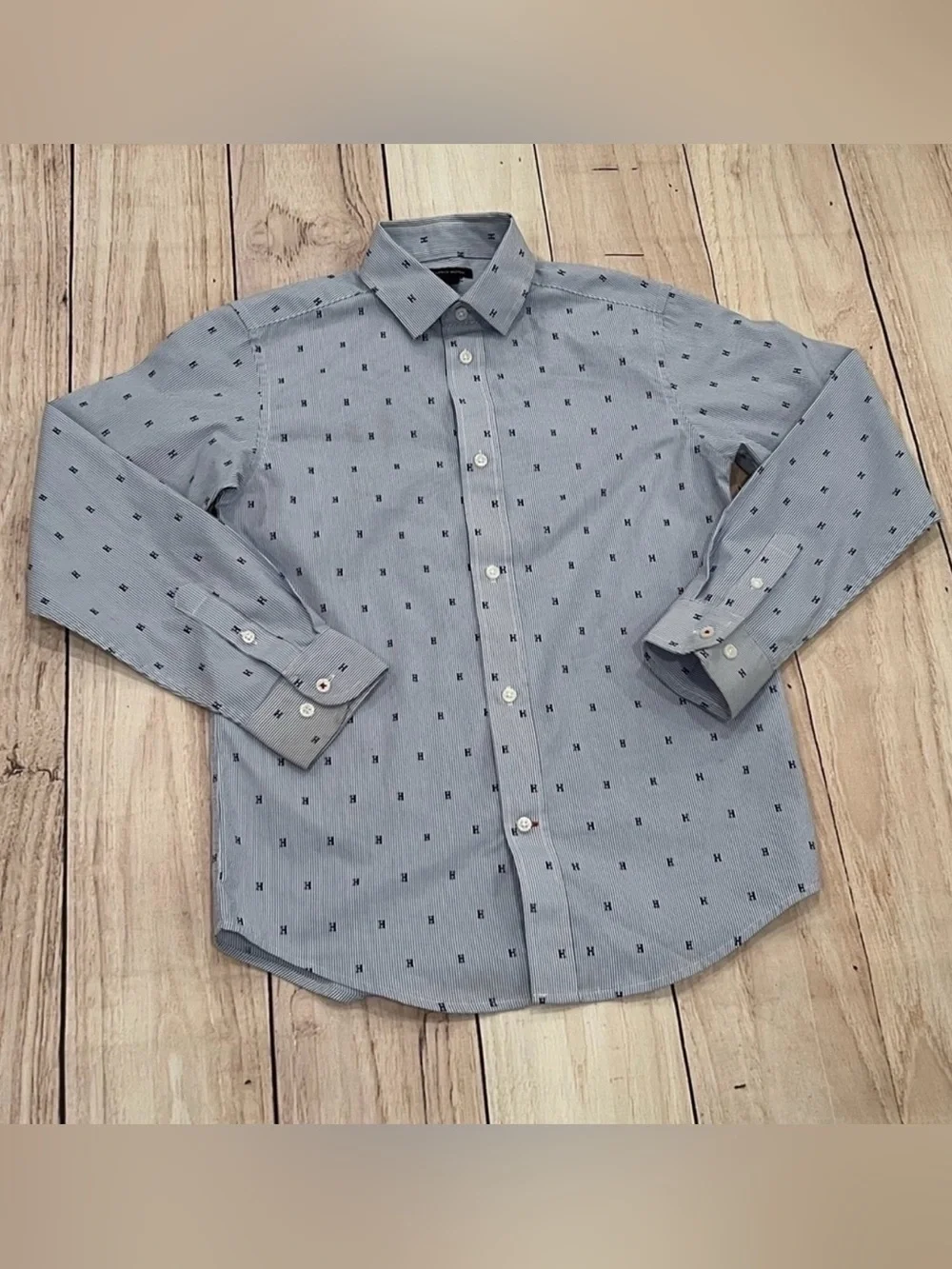 Bundle of 2 Boys Dress Shirts Gymboree & Tommy Hilfiger Long Sleeve /size 12